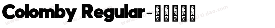 Colomby Regular字体转换